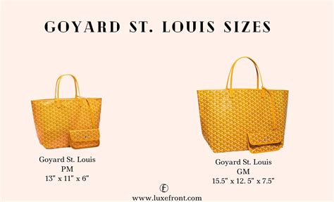 saint louis bag goyard|goyard st louis sizes.